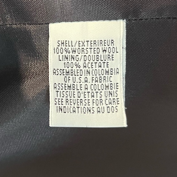 Talbot’s Petites Cropped 100% Wool Blazer Charcoal Gray Sz 14P - Picture 10 of 13